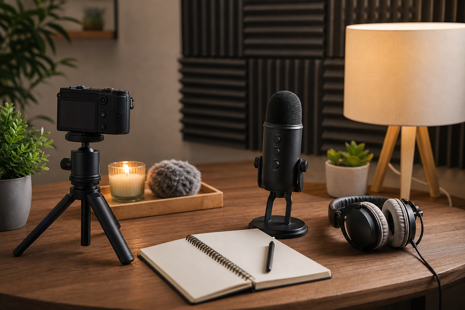 ASMR creator desk visual
